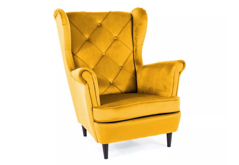 Fotel uszak Lady Velvet Curry