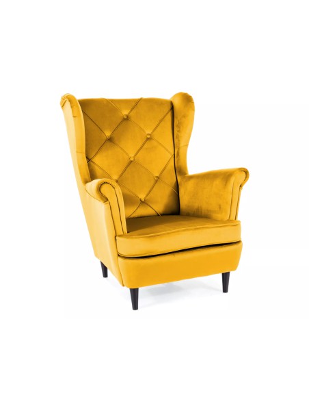 Fotel uszak Lady Velvet Curry