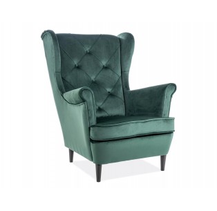 Fotel uszak Lady Velvet Zielony