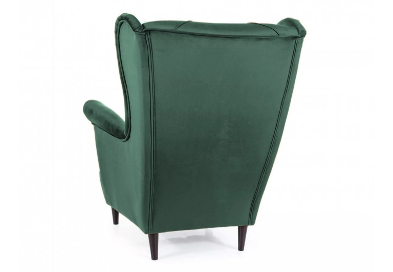 Fotel uszak Lady Velvet Zielony