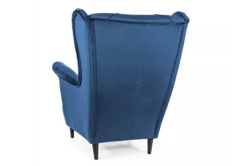 Fotel uszak Lady Velvet Granatowy