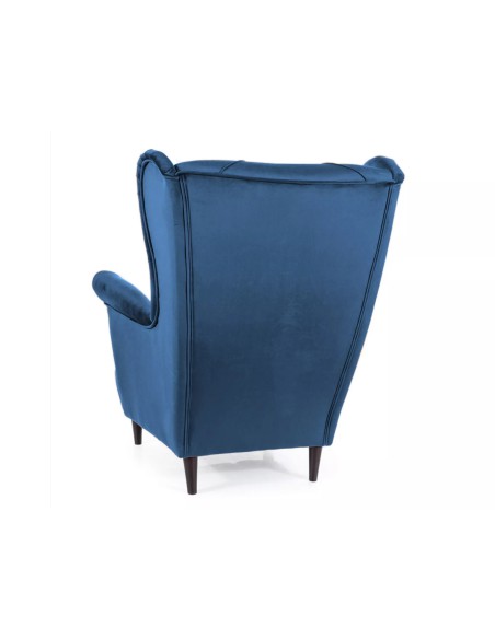 Fotel uszak Lady Velvet Granatowy