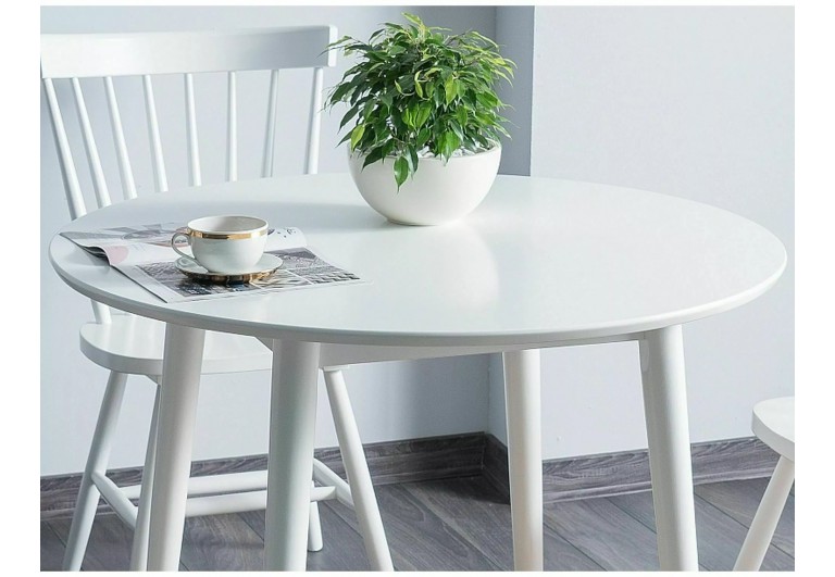 Stół okrągły 90 Larson Biały
