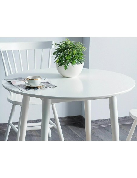 Stół okrągły 90 Larson Biały