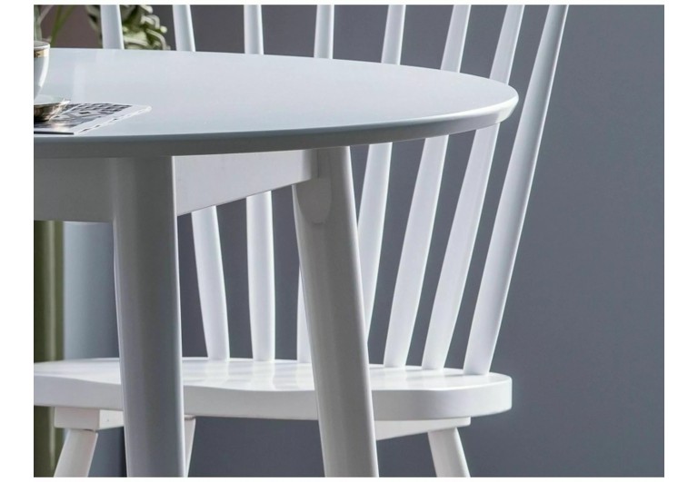 Stół okrągły 90 Larson Biały