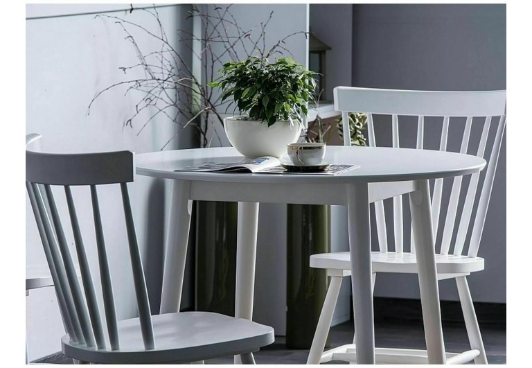 Stół okrągły 90 Larson Biały