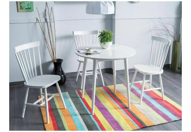 Stół okrągły 90 Larson Biały