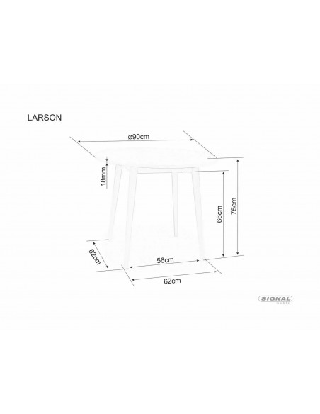 Stół okrągły 90 Larson Dąb