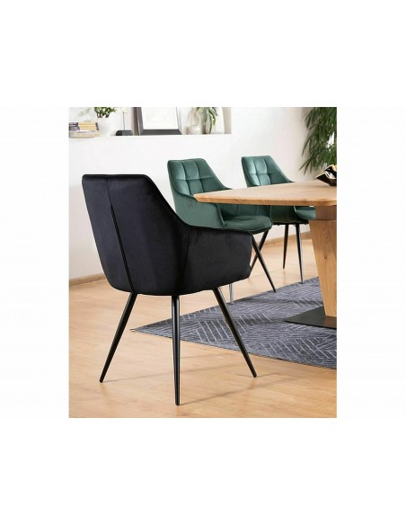 Krzesło Lilia Velvet Czarne