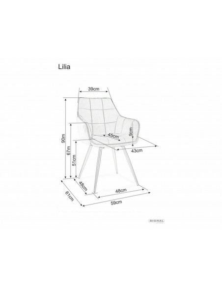 Krzesło Lilia Velvet Czarne