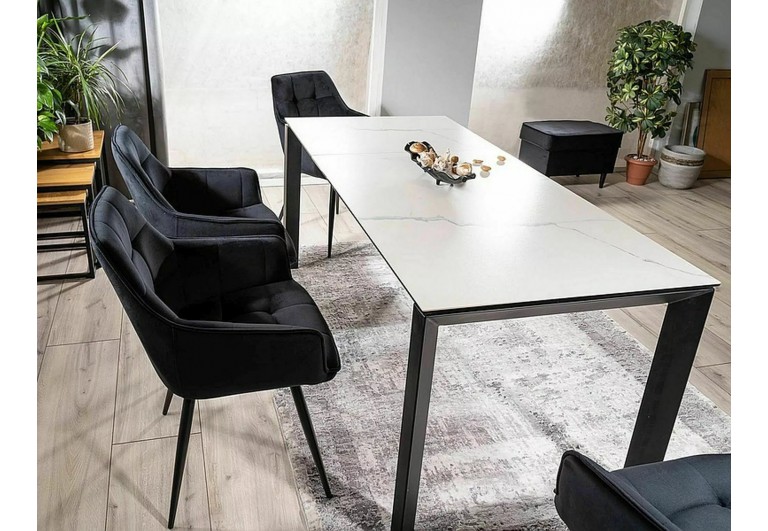 Krzesło Lilia Velvet Czarne