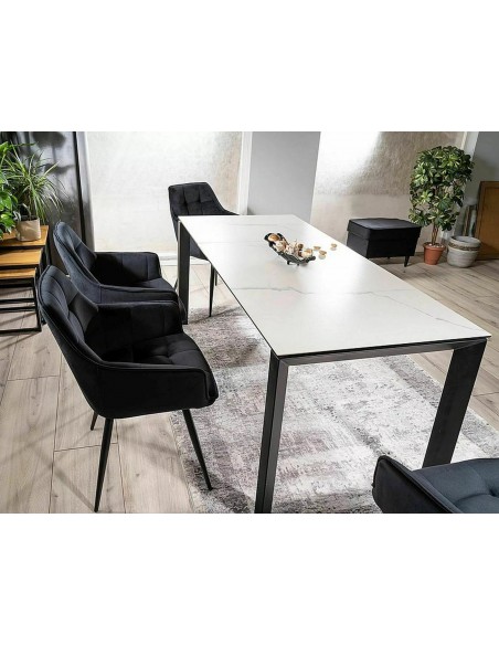 Krzesło Lilia Velvet Czarne