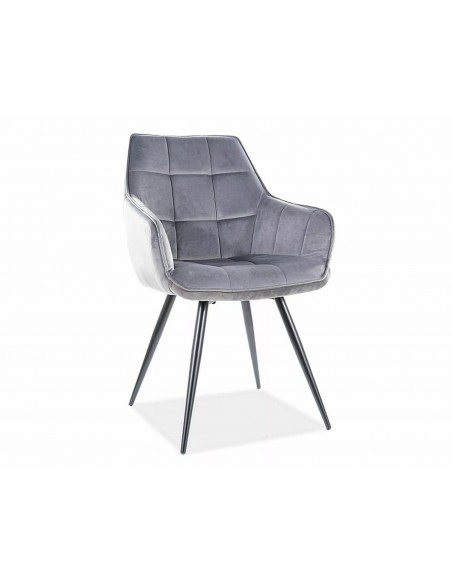 Krzesło Lilia Velvet Szare