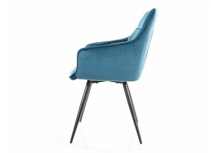 Krzesło Lilia Velvet Turkusowe