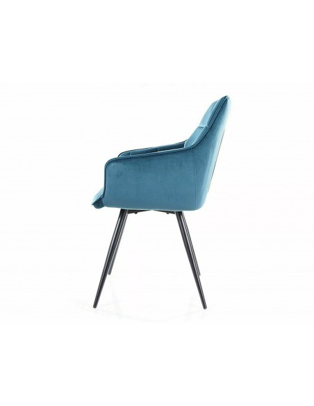Krzesło Lilia Velvet Turkusowe