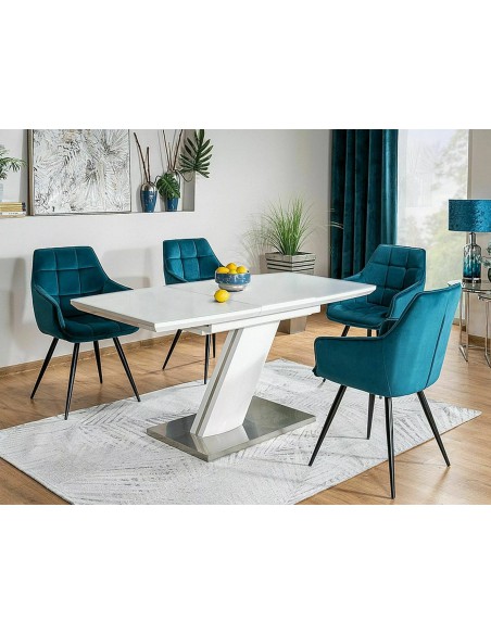 Krzesło Lilia Velvet Turkusowe