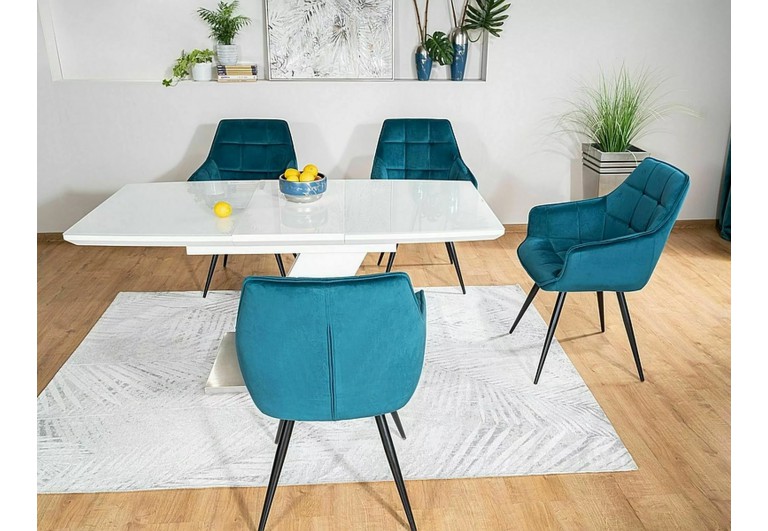 Krzesło Lilia Velvet Turkusowe