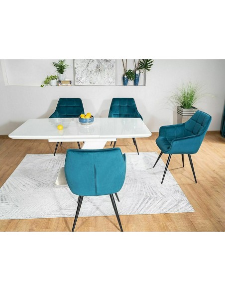 Krzesło Lilia Velvet Turkusowe