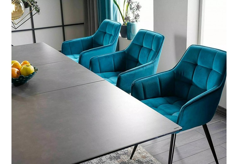 Krzesło Lilia Velvet Turkusowe