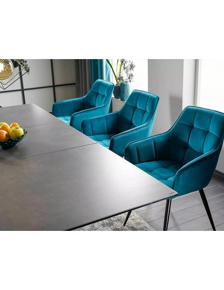 Krzesło Lilia Velvet Turkusowe