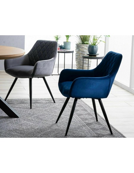 Krzesło Linea Velvet Granatowe