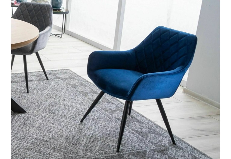 Krzesło Linea Velvet Granatowe