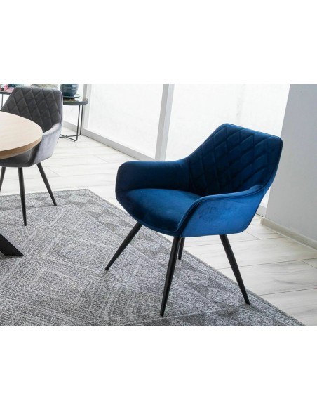 Krzesło Linea Velvet Granatowe