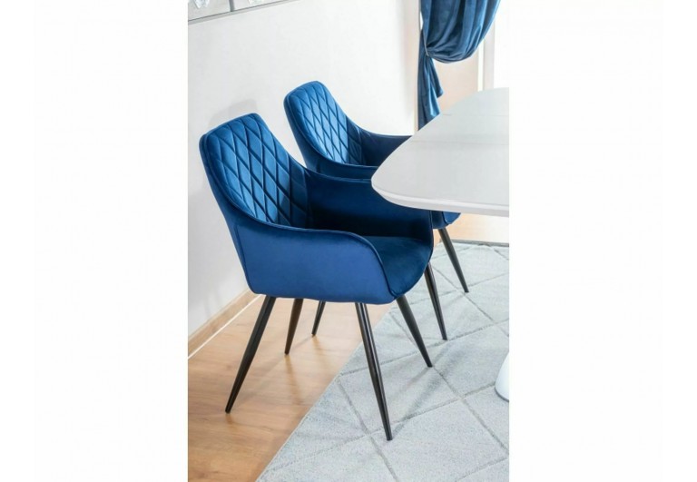 Krzesło Linea Velvet Granatowe