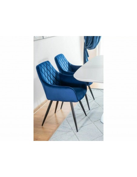 Krzesło Linea Velvet Granatowe