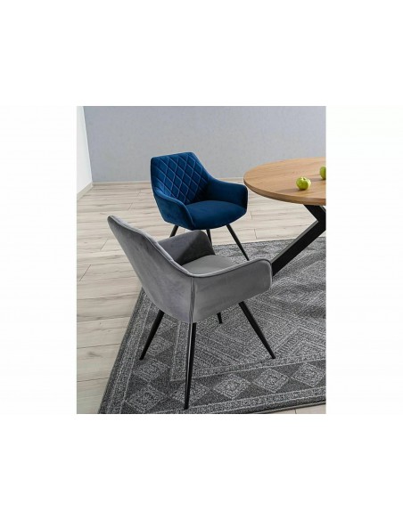 Krzesło Linea Velvet Granatowe