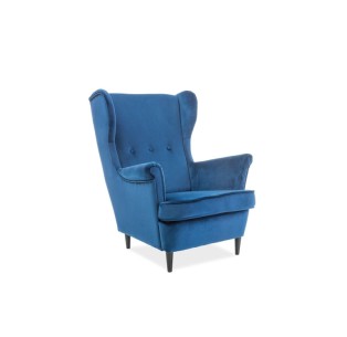 Fotel uszak Lord Velvet Granatowy