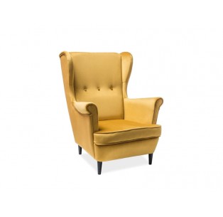 Fotel uszak Lord Velvet Curry