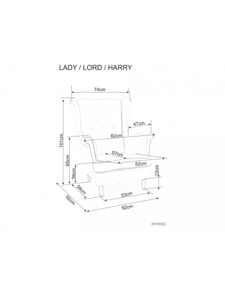 Fotel uszak Lord Velvet Zielony