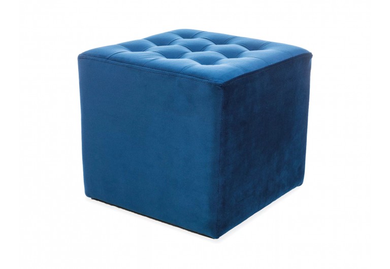 Pufa kwadratowa Lori Velvet Granatowa