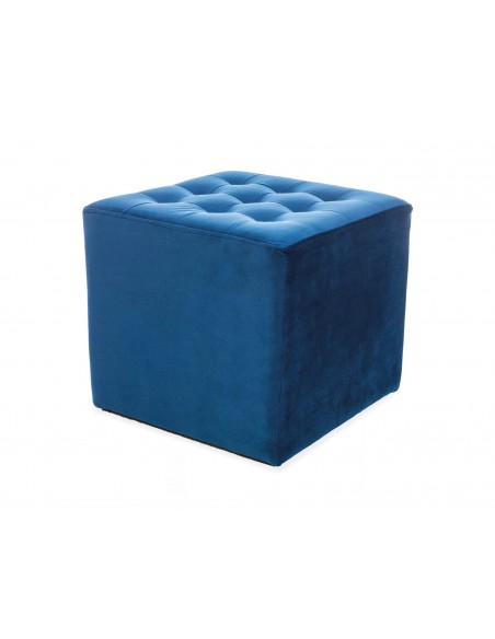 Pufa kwadratowa Lori Velvet Granatowa