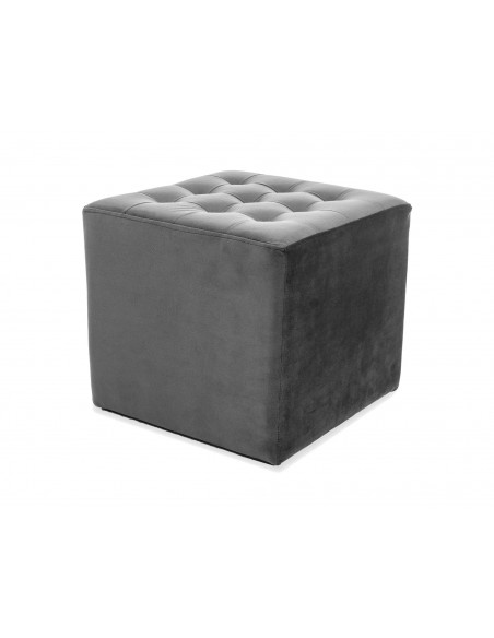 Pufa kwadratowa Lori Velvet Szara