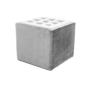 Pufa kwadratowa Lori Velvet Jasny Szary