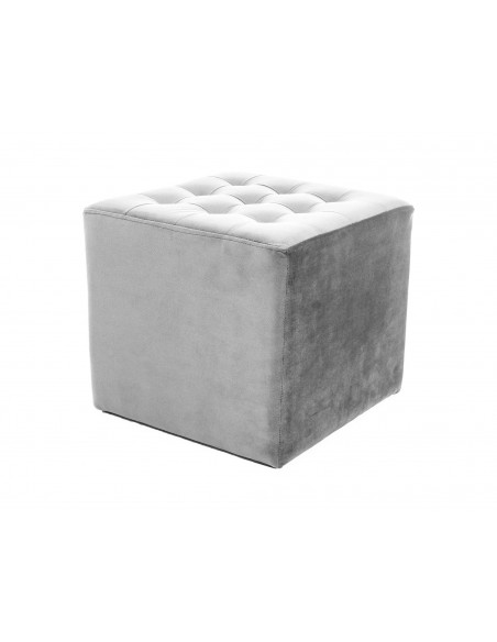 Pufa kwadratowa Lori Velvet Jasny Szary