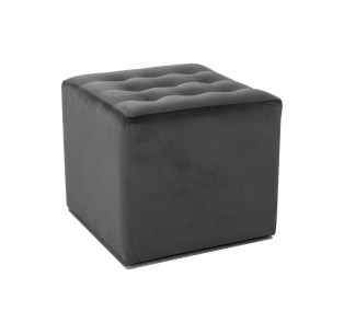 Pufa kwadratowa Lori Velvet Czarny