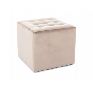 Pufa kwadratowa Lori Velvet Beżowy