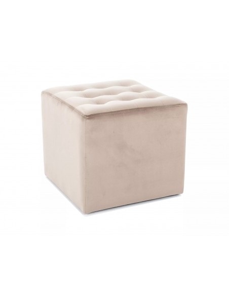 Pufa kwadratowa Lori Velvet Beżowy