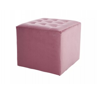 Pufa kwadratowa Lori Velvet Różowa