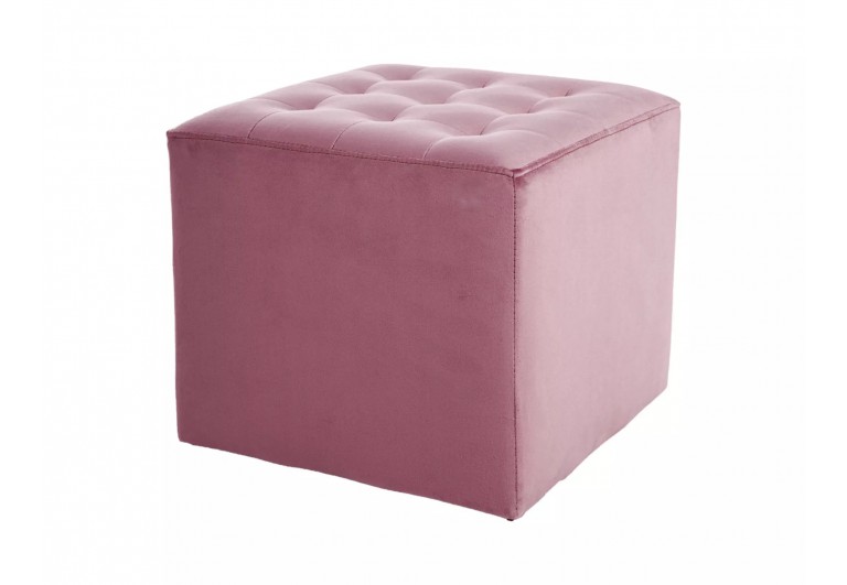 Pufa kwadratowa Lori Velvet Różowa