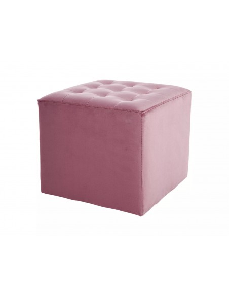Pufa kwadratowa Lori Velvet Różowa