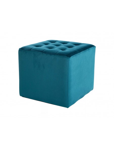 Pufa kwadratowa Lori Velvet Turkusowa