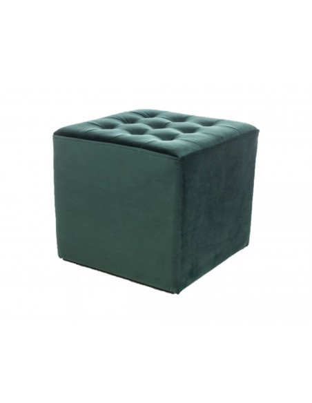 Pufa kwadratowa Lori Velvet Zielona