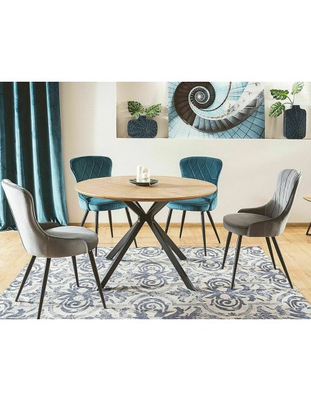 Krzesło Lotus Velvet Szare