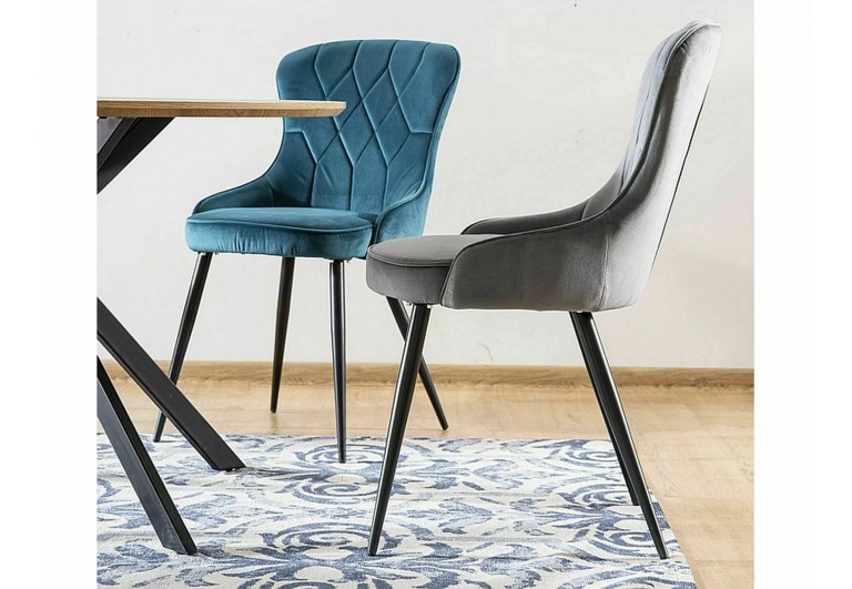 Krzesło Lotus Velvet Szare