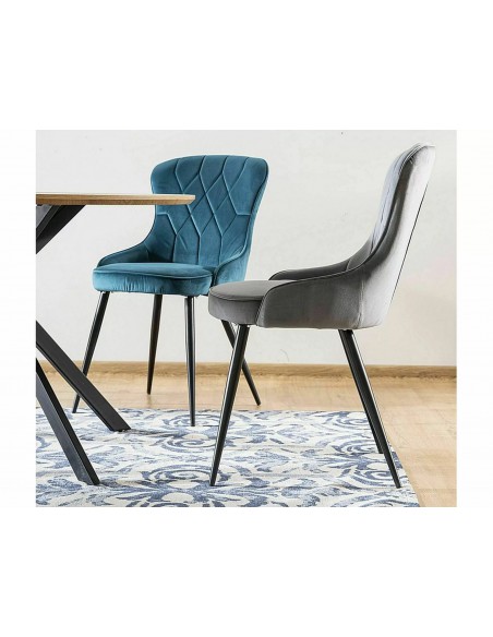 Krzesło Lotus Velvet Szare