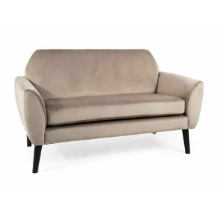 Sofa 2os Mena Velvet Ciemny Beż